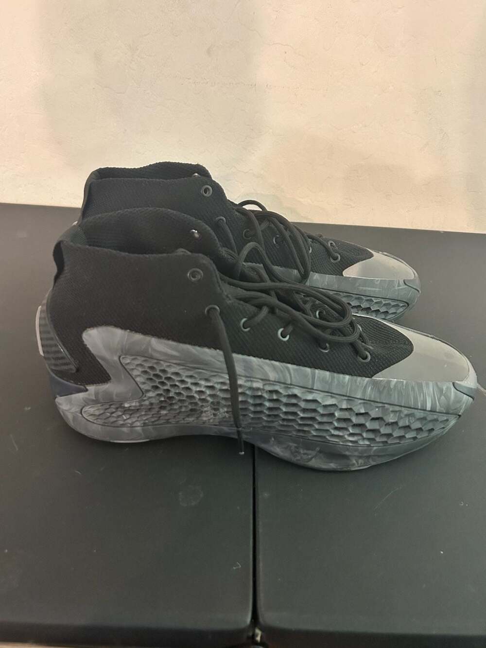Adidas AE 1 Ascent Pack Size 12.5 Core Black Charcoal Basketball Shoes